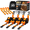 Orange, variant on JACO Retractable Ratchet Straps - 1" x 15 ft (1,760 lbs Break Strength) | Auto Self Retracting Cargo Tie Down Strap Set