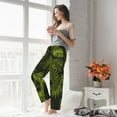 thumbnail image 6 of Picia Tropical Palm Leaves Fern Leaf Womens Soft Woven Cotton Elastic Waistband Sleep Pajama Pant Lounge Sleep Pant With Pockets And Drawstring-X-Large, 6 of 9