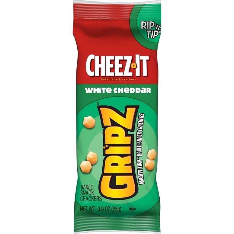 Cheez-It Gripz White Cheddar Baked Snack Crackers, Mini Crackers