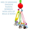 thumbnail image 3 of 1038 Triple Bobbin Ringer M&M Bird Toys - Handmade Unique Noisy Hanging Bird Toys, 3 of 5