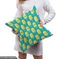 thumbnail image 4 of Ambesonne Ice Cream Fabric by the Yard Upholstery, Lemon Flavor Face, 2 Yards, Teal Yellow, 4 of 4