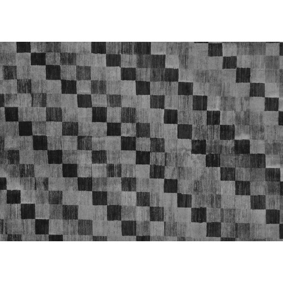 Ahgly Company Indoor Rectangle Oriental Gray Modern Area Rugs, 2' x 5'