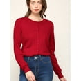 thumbnail image 5 of Made by Johnny Women's Keep It Classic Round Cardigan XL RED, 5 of 6