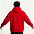 thumbnail image 7 of Mens Hooded Fashion Long Sleeve Hoodies Casual Drawstring with Pockets Pullover Sweatshirt for Men Red M, 7 of 7