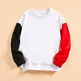 thumbnail image 2 of Esaierr Kids Boys Girls Long Sleeve T-Shirt Cotton Toddler Color Blocking Bottom Shirt Sweatshirt, 2 of 5