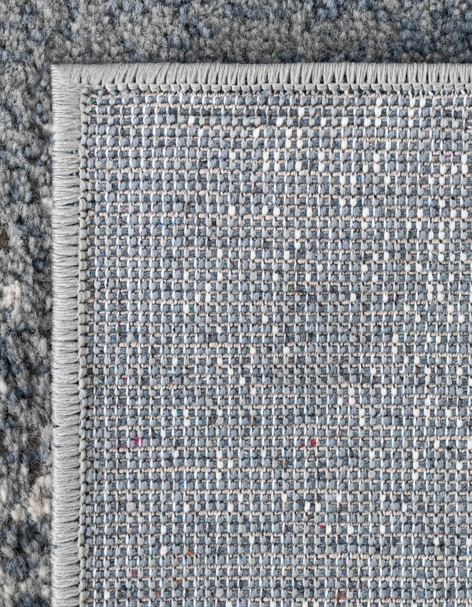 Unique Loom Portland Collection Area Rug - Woodburn (5' 3" Square Blue/Ivory)