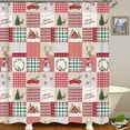 thumbnail image 3 of 4PCS Christmas Gnomes Shower Curtain Sets with Rugs, Waterproof Fabric Grey Shower Curtain, Let It Snow Candles Xmas Gifts Snowflake Winter Holiday New Year Teen Boys Girls Kids Bathroom Decor, 3 of 7