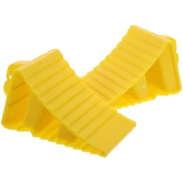 Generic 2pcs Compact Plastic Wheel Chocks Handle Cars and Rvs Anti-Slip