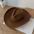 thumbnail image 2 of Yesbay Cowboy Hat for Men Women Western Party Straw Cowgirl Hat Classic Roll Up Fedora Hat with Buckle Belt, 2 of 7