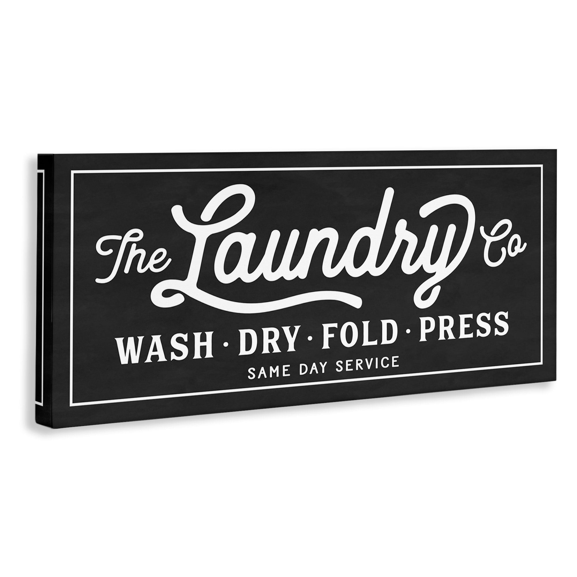 Stupell IndustriesVintage Laundry Sign Cursive TypographyCanvas Wall Art by Lettered and Lined