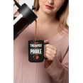 thumbnail image 2 of Poodle Therapist Funny, Black 15oz Ceramic Mug, 2 of 5