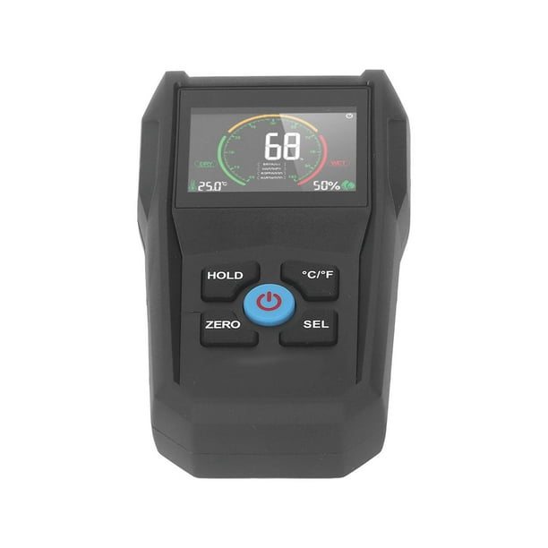 Medidor de humedad sin clavijas con pantalla digital LCD, sensor de humedad 4 en 1, detector de humedad para madera
