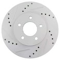 thumbnail image 4 of TRQ Front and Rear Performance Brake Rotors Set Premium G-Coated Cross Drilled & Slotted Fits Select 2005-2010 Ford Escape Mazda Tribute 2005-2009 Mercury Mariner, 4 of 8