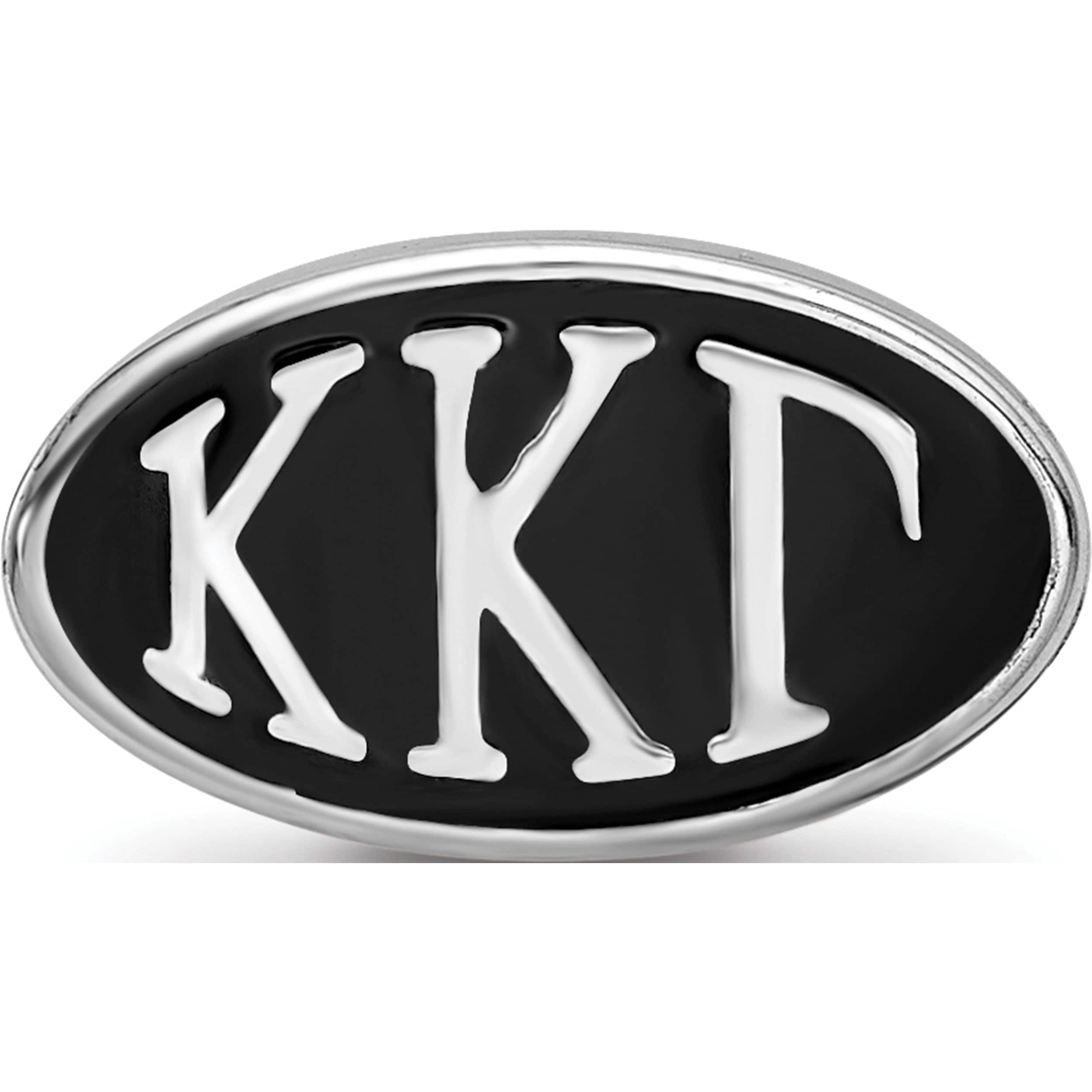 Sterling Silver Logoart Kappa Gamma Oval Letters Bead (0.35 X 0.6) Made In United States kkg002bd-ss