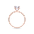 thumbnail image 4 of 1 1/3 Cttw Oval Cut Lab Created Moissanite Diamond Solitaire Engagement Ring For Women In 10K Solid Rose Gold (Clarity : VVS1, 1.33 Cttw) Ring Size -5, 4 of 6