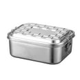 thumbnail image 2 of 304 Stainless Steel Compartment Lunch Box Outdoor Portable Rectangular Handle Lunch Box Sealed Lunch Box Fresh-keeping Bowl, 2 of 9