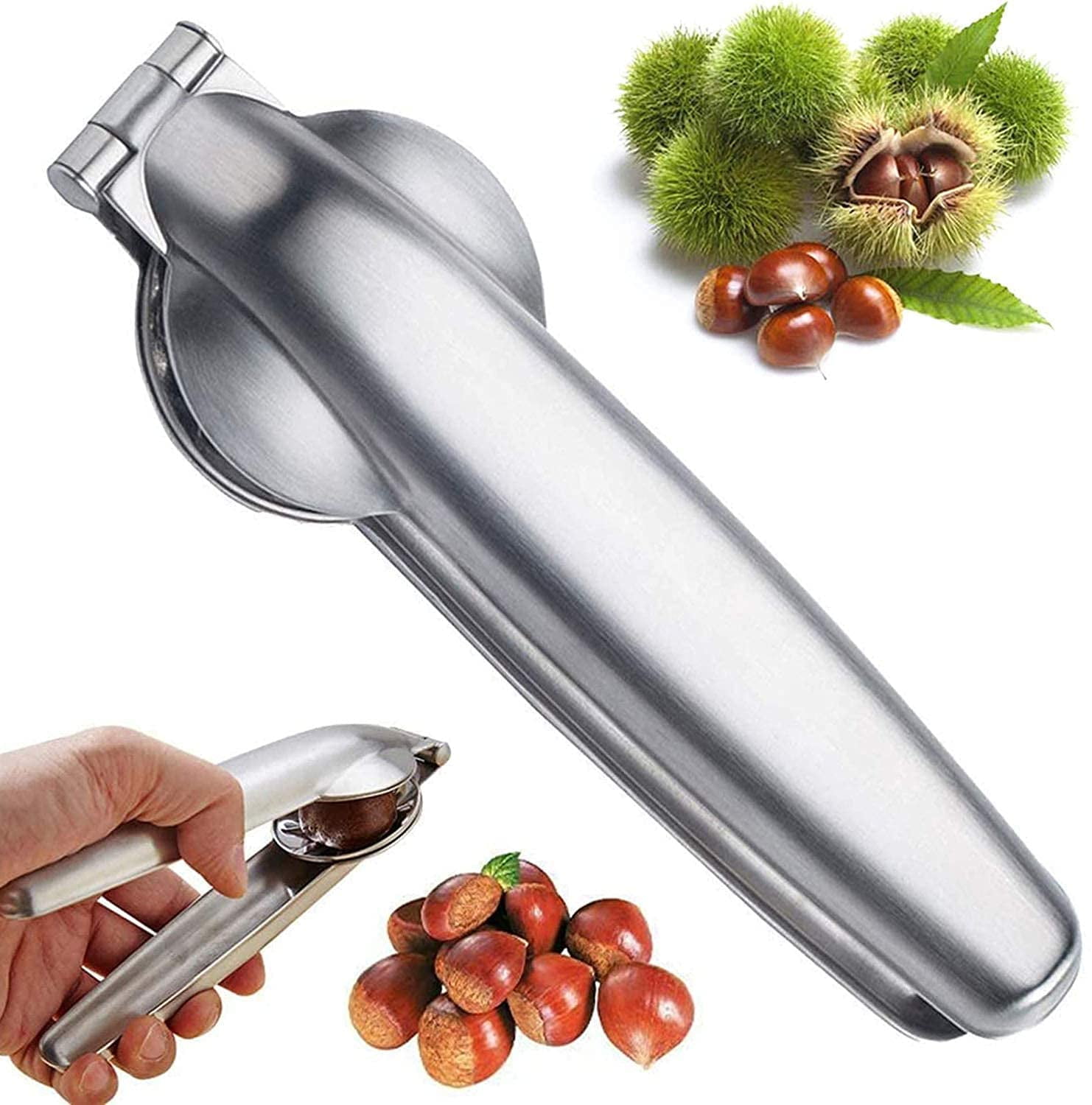 SFSSHUI Châtaigne Clip,Inoxydable Pince à Châtaignes,Pince A Chataignes,Casse Chataigne Pour Châtaignes,Multifonctionnels Clip Châtaigne,pour Châtaignes, Noisettes Et D'autres Noix
