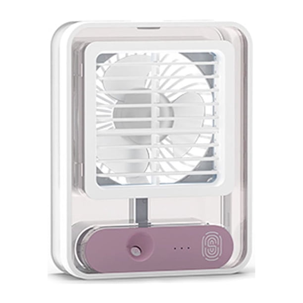 Kearding Ventilador de niebla 3 modos Refrigerador portátil ajustable Aire acondicionado de refrigeración Accesorios para electrodomésticos Rosado