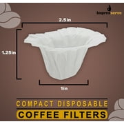 Impresserve White Paper Coffee Filters, Compact, 300 Count