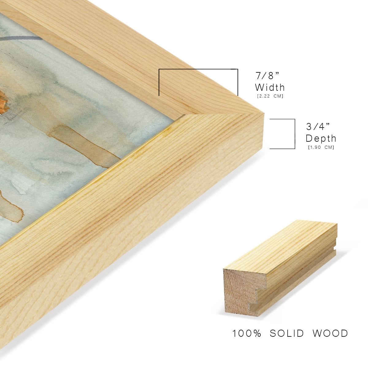 Seria I - Framed Print w/glass - Natural Wood