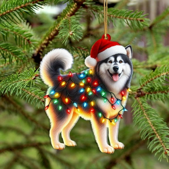 Christmas Ornament Adorable Dog Design Acrylic Perfect for Tree Decoration Festive Decor Ideal for Christmas Season/ Christmas Ornament B