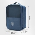 thumbnail image 6 of Water Resistant Travel Shoe Bags, Breathable Shoe Storage Organizer Shoes Pouch with Zipper, for Men Women (Holds 3 Pairs of Shoes), 6 of 8