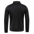 thumbnail image 5 of Havenx Men's Pullover Shirts Quarter Zip Long Sleeve Sweatshirts Knitted Stand Collar Pullover Sweatshirt Mock Neck Warm Slim Fit Comfy Lightweight Workout Clothing,Black 5XL, 5 of 5