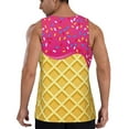 thumbnail image 2 of Sigee Red Ice Cream for Men's Workout Tank Top, Athletic Gym Sleeveless Shirt - Quick Dry, Lightweight, Breathable Medium, 2 of 9