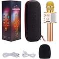 thumbnail image 2 of Wireless Bluetooth Karaoke Microphone,3-in-1 Portable Handheld Karaoke Mic Speaker Machine Birthday Home Party for Android/iPhone/PC or All Smartphone (Q37 Black), 2 of 7