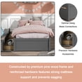 thumbnail image 6 of PORKISS Twin Platform Bed Frame with Storage Drawers, Solid Wood Twin Size Bed Frame, Modern Bedroom Furniture Single Bed for Kids Teens Adults, No Box Spring Needed, Gray, 6 of 11