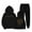 Black, variant on Utlike Girls Hoodie Outfits Stylish Outfit Set For Casual Winter Wear Trendy Printed Hooded Sweatshirt Girl Back To School Clothing Set Size 2 Years-3 Years