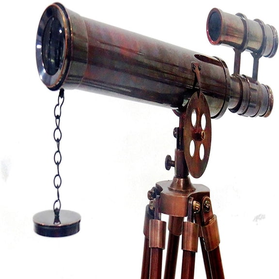Nautical Copper Antique Griffith Astro Floor Standing Telescope 45" with Tripod Stand