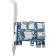9daysminer PCI-E to 4 Port USB3.0 Expansion Card Adapter X1 Riser Miner Card PCI Express Extender Adapter Board