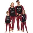 thumbnail image 2 of VENTELAN Conjunto de pijamas navideños a juego para la familia, ropa de dormir navideña de Papá Noel, conjunto de pijama navideño para parejas y niños, 2 of 3