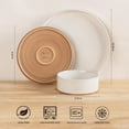 thumbnail image 5 of AmorArc Ceramic Dinnerware Set for 8 | Speckled Stoneware Plates and Bowls with unglazed terracotta | Scratch Resistant, Dishwasher & Microwave Safe ,Service for 8 Dishes Set(24pcs),Beige, 5 of 11