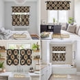 thumbnail image 6 of Brown Black Kitchen Curtains Sets for Windows 36 Inch Length, Watercolor Abstract Art Ethnic Rod Pocket Window Treatments Tier Curtains and Valances Set for Bedroom/Bathroom, 6 of 8