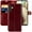 Burgundy, variant on MONASAY Wallet Case Compatible for Galaxy A14 5G, [Included Glass Screen Protector][RFID Blocking]Flip Folio Leather Cell Phone Cover with Credit Card Holder