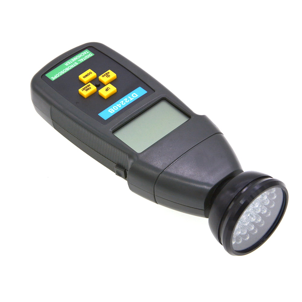 Isabelvictoria Dt2240B Digital LCD Non-Contact Flash Stroboscope Tachometer Photoelectric Revolution Meter Speedometer Tester 60~40000Rpm