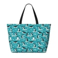 thumbnail image 2 of Disketp Penguins On The Ice In The Sea Bolsa de Playa de Gran Capacidad, Bolso Impermeable y a Prueba de Arena para Mujer, Ideal para Playa, Piscina y Natación, 2 of 7