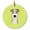 Green, variant on Checkerboard Pink Wire Haired Fox Terrier Ceramic Ornament