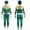 Green, variant on Stretchy Boys Dino Ranger Bodysuit with Diamond Pattern & Belt Detail, Flexible Cosplay Jumpsuit for Comic Con & Party Events, Pink, 100