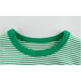 thumbnail image 5 of XUFLVPSEF Baby Boy Clothes Toddler Kids Baby Boys Girls Striped Short Sleeve Crewneck T Shirts Tops Tee Clothes for Children Girls White T Shirt Green 4-5 Years, 5 of 8