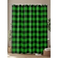 thumbnail image 4 of Happy St. Shower Curtain Set ，Waterproof Fabric Shower Curtains Patrick's Day Green Buffalo Plaid Minimalism Shower Curtains for Bathroom,Bathroom Decor 72"x78", 4 of 6