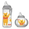 NUK Disney Winnie the Pooh 10 Ounces Active Cup Silicone Spout with NUK Disney Winnie the Pooh 5 Ounces Learner Cup Silicone Spout