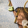 thumbnail image 4 of SAFAVIEH Beach House Kestrel Medallion Indoor/Outdoor Runner Rug, Cream/Blue, 2'2" x 6', 4 of 6