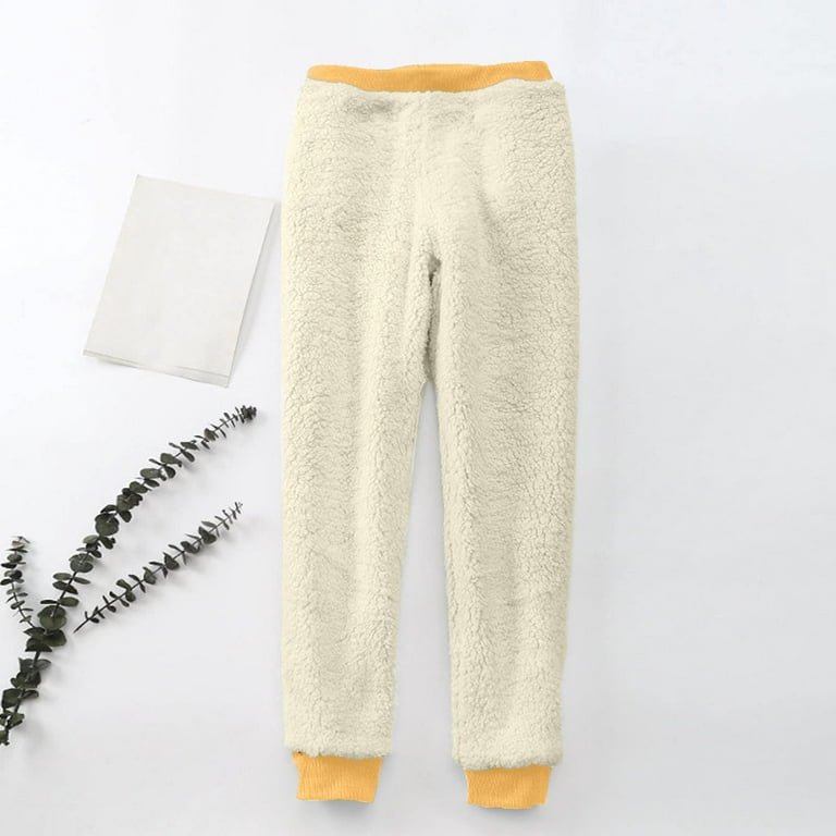 StarTreene Womens Warm Winter Athletic Sherpa Lined Sweatpants Thermal  Active Running Fleece Jogger Pants Light Grey - ShopStyle Trousers