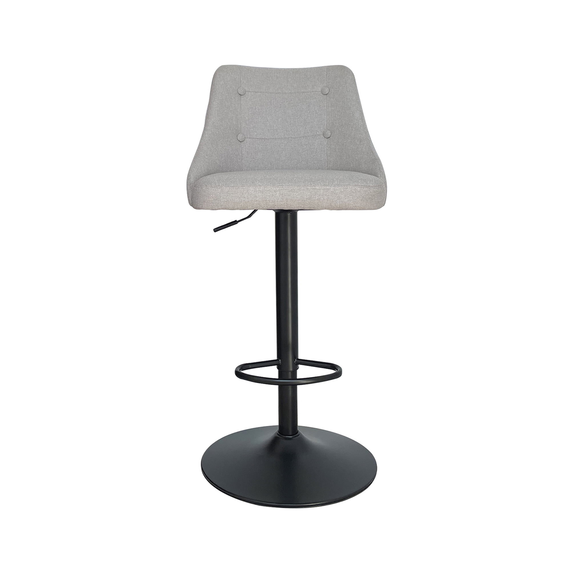 CoSoTower Set Of 2 Light Gray Fabric Swivel Adjustable Barstools With