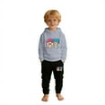 thumbnail image 5 of Kids Outfits Set 6 7 Six Seven Letter Outfits Set Comfortable Boys Dinosaur Print Hoodie And Pants Cute Outfit For Kids Playwear Two Piece Tracksuit Grey 120(5-6 Years), 5 of 8