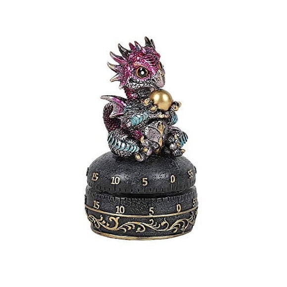 Pacific Giftware Figurine Décorative Mécanique de Cuisine Dragon Violet avec Œuf