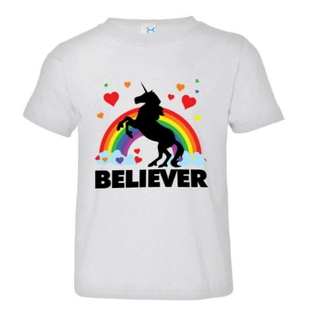 

PleaseMeTees™ Toddler Believer Unicorn Rainbow I Believe Brony HQ Tee
